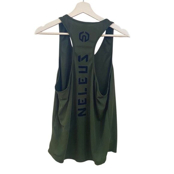 Neleus Women’s Razorback Tank Top – Army Green – Size Small (USA) - Picture 4 of 4
